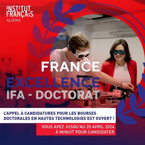 “France Execellence IFA –Doctorate” scholarships 2024